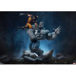 Marvel Estatua Grey Hulk vs Wolverine 58 cm