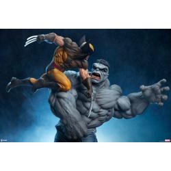 Marvel Estatua Grey Hulk vs Wolverine 58 cm