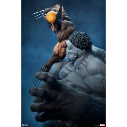 Marvel Estatua Grey Hulk vs Wolverine 58 cm