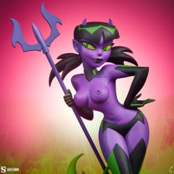 Original Artist Series Estatua Devil Girl (Purple and Green Variant) 30 cm