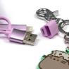 Pusheen Cable de carga USB 3in1 con llavero Pom Pom