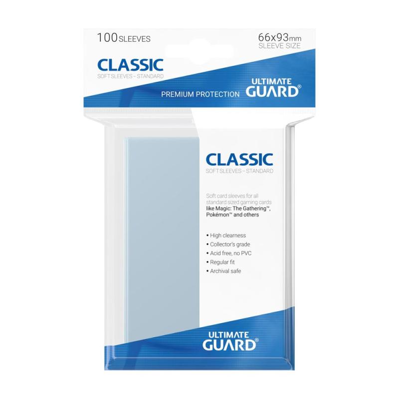 Ultimate Guard Classic Soft Sleeves Fundas de Cartas Tamaño Estándar Transparente (100