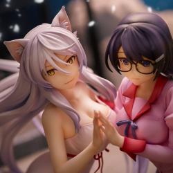 Nekomonogatari Monogatari Series Estatuas PVC Tsubasa Hanekawa Set (re-run) 19 cm