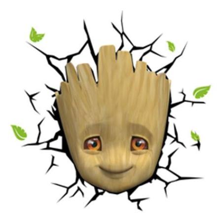 Marvel Comics Lámpara 3D LED Baby Groot Face 3D