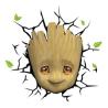 Marvel Comics Lámpara 3D LED Baby Groot Face 3D