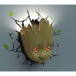 Marvel Comics Lámpara 3D LED Baby Groot Face 3D