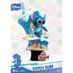 Disney Summer Series Diorama PVC D-Stage Stitch Surf 15 cm
