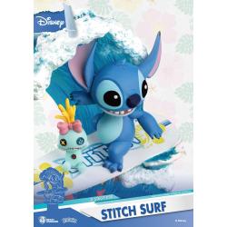Disney Summer Series Diorama PVC D-Stage Stitch Surf 15 cm