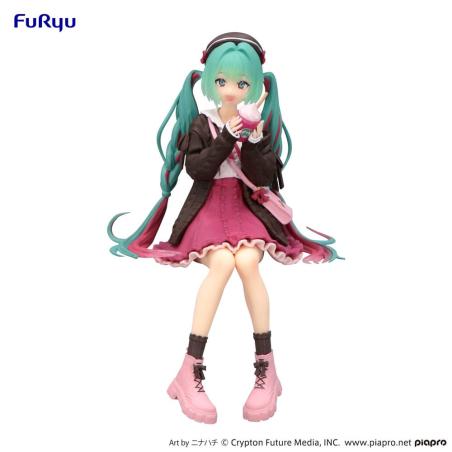 Hatsune Miku Estatua PVC Noodle Stopper Autumn Date Pink Color Ver. 14 cm