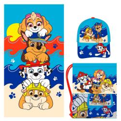 Set toalla + saco + gorra Patrulla Canina Paw Patrol