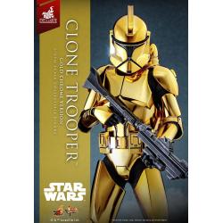 Star Wars Figura 1/6 Clone Trooper (Gold Chrome Version) Exclusive 30 cm