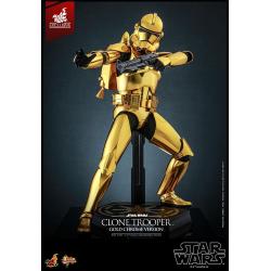Star Wars Figura 1/6 Clone Trooper (Gold Chrome Version) Exclusive 30 cm