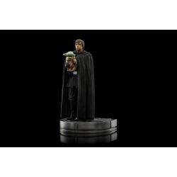 Star Wars The Mandalorian Estatua 1/10 Art Scale Luke Skywalker y Grogu 21 cm