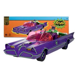 DC Retro Figura y vehículo Batman 66 Batmobil with Joker (Gold Label