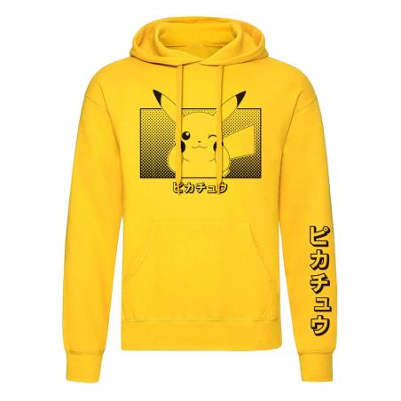 Pokemon Sudadera capucha Pikachu Katakana talla S