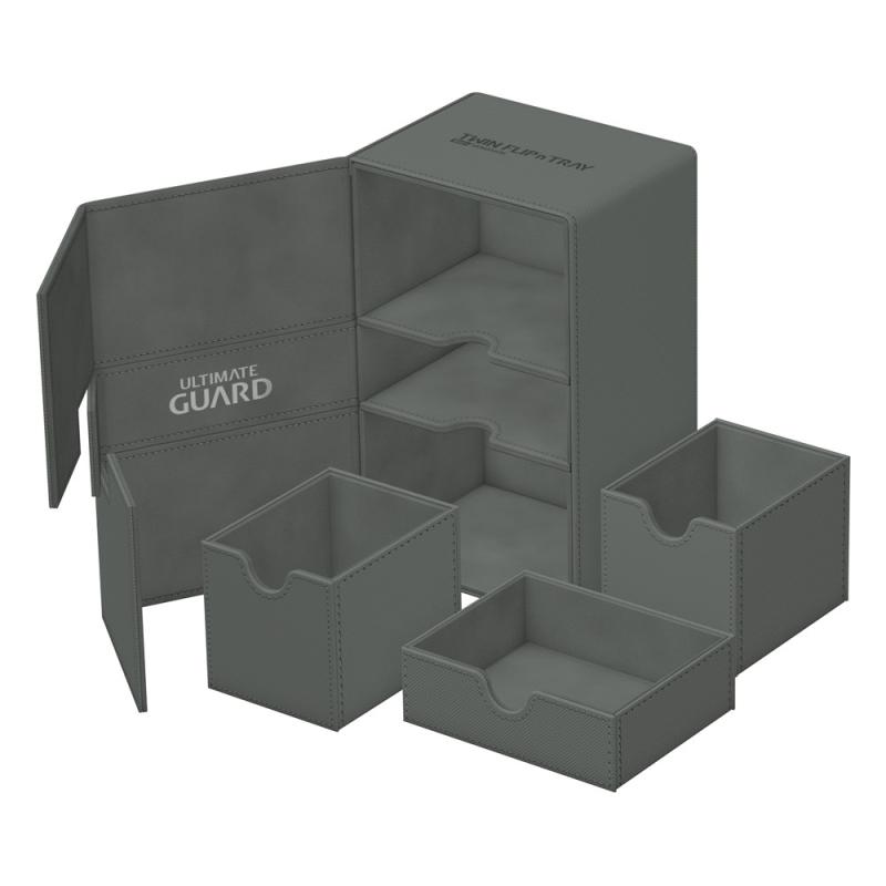 Ultimate Guard Twin Flip`n`Tray 160+ XenoSkin Monocolor Gris