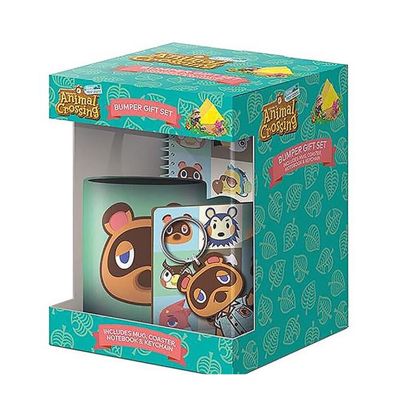 Set Taza + Cuaderno + Llavero y Posavasos Animal Crossing