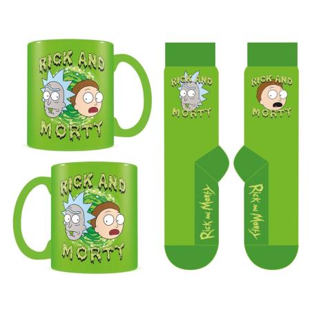 Rick and Morty Set Taza y Calcetines