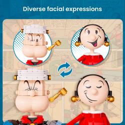 Kit Construccion Popeye &#38; Olivia Popeye 1500pzs