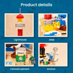 Kit Construccion Popeye &#38; Olivia Popeye 1500pzs