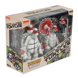 Blister 2 figuras The Firts Turtles Black & White Teenage Mutant Ninja Tortugas Ninja 18cm
