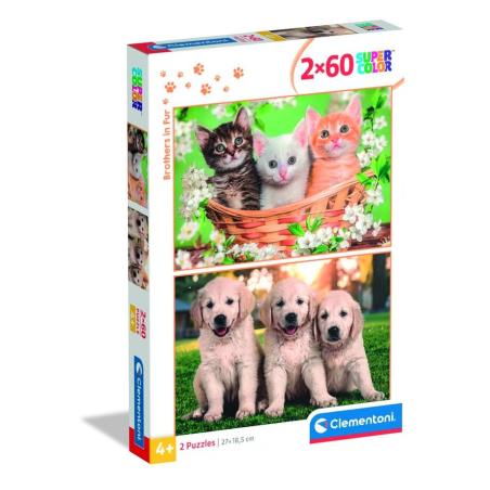 Puzzle Hermanos de Piel 2x60pzs
