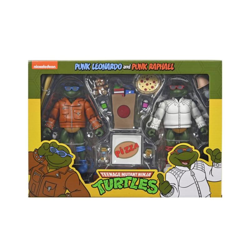 Set 2 figuras Punk Leonardo and Punk Raphael Teenage Mutant Tortugas Ninja 18cm