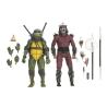 Set 2 figuras Roof Top Battle Shredder vs Leo Teenage Mutant Tortugas Ninja 18cm