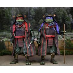 Blister 2 figuras Donatello &#38; Raphael Teenage Mutant Tortugas Ninja 3 18cm