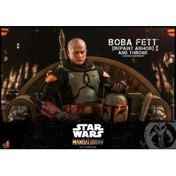 Star Wars: The Mandalorian Figura 1/6 Boba Fett Repaint Armor and Throne Special Edition 30 cm