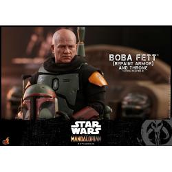 Star Wars: The Mandalorian Figura 1/6 Boba Fett Repaint Armor and Throne Special Edition 30 cm