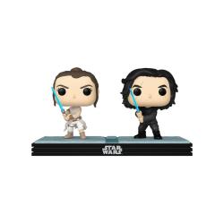 Star Wars Pack de 2 POP! Movie Moments Vinyl Cabezón Kylo & Rey 9 cm