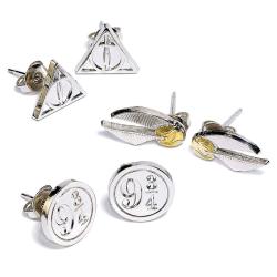Set pendientes Deathly Hallows Golden Snitch Platform Harry Potter