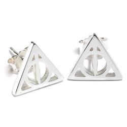 Pendientes Deathly Hallows plata