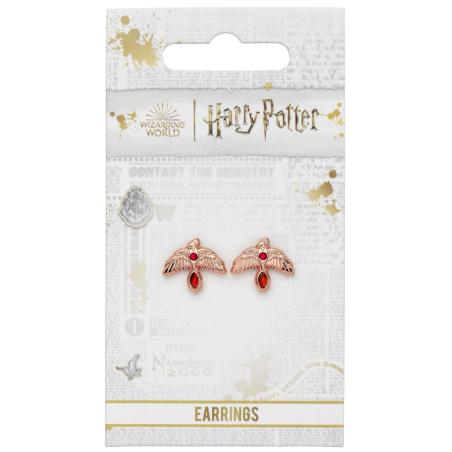 Pendientes Fawkes Rose Gold Harry Potter