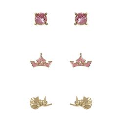 Set 3 Pares de pendientes Princesas Disney