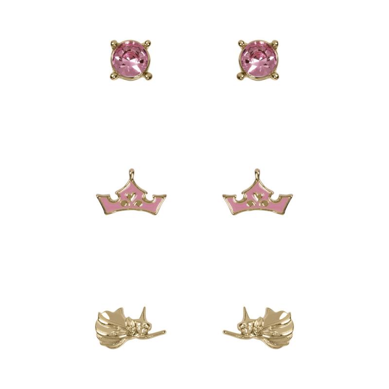 Set 3 Pares de pendientes Princesas Disney
