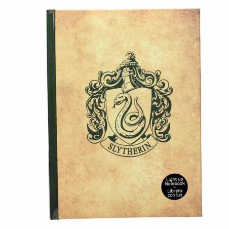 Cuaderno Slytherin Harry Potter con luz