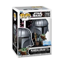 Figura POP Star Wars Impressions Mandalorian with Grogu Exclusive