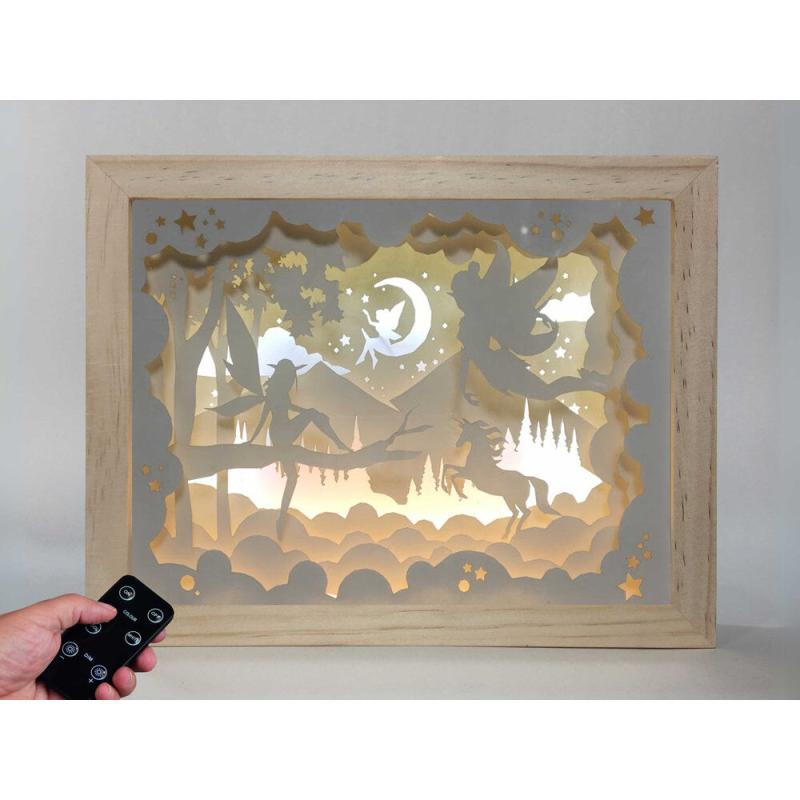 Lampara Hadas Magicas madera