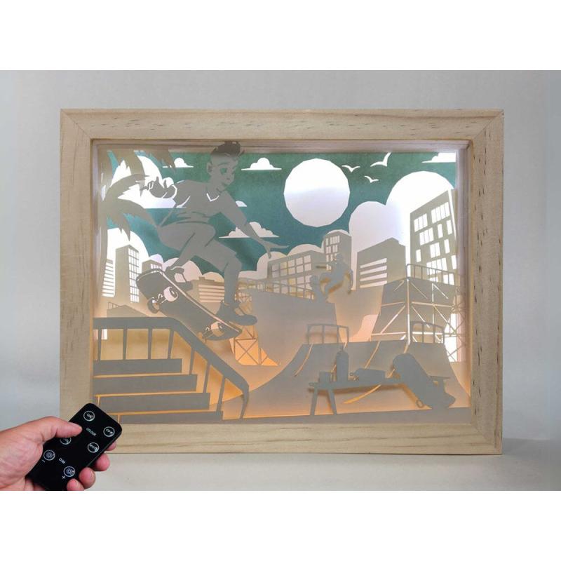 Lampara Parque de Patinaje madera