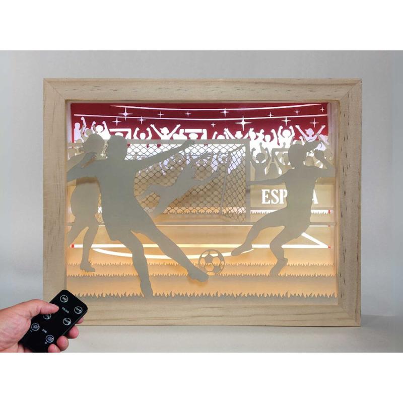 Lampara Futbol Femenino madera