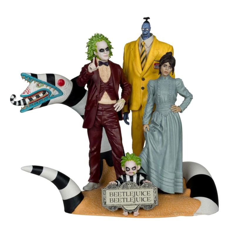 Beetlejuice Beetlejuice Pack de 4 Estatuas Movie Maniacs 15 cm
