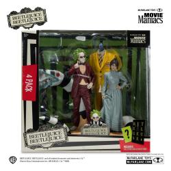Beetlejuice Beetlejuice Pack de 4 Estatuas Movie Maniacs 15 cm