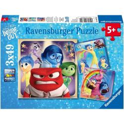 Puzzle Del Reves Disney Pixar 3x49pzs