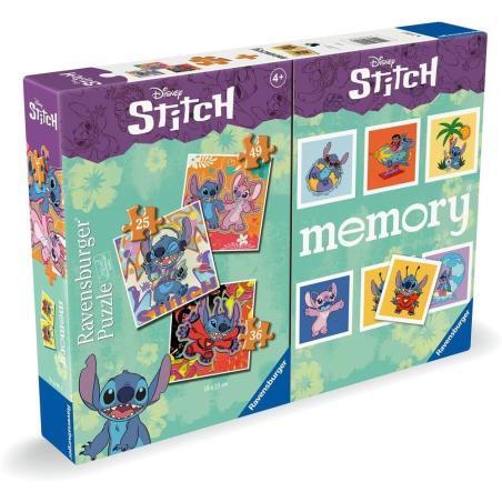 Multipack memory + 3 puzzles Stitch Disney