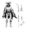 Figura Elite Guard Black & White Teenage Mutant Tortugas Ninja 18cm