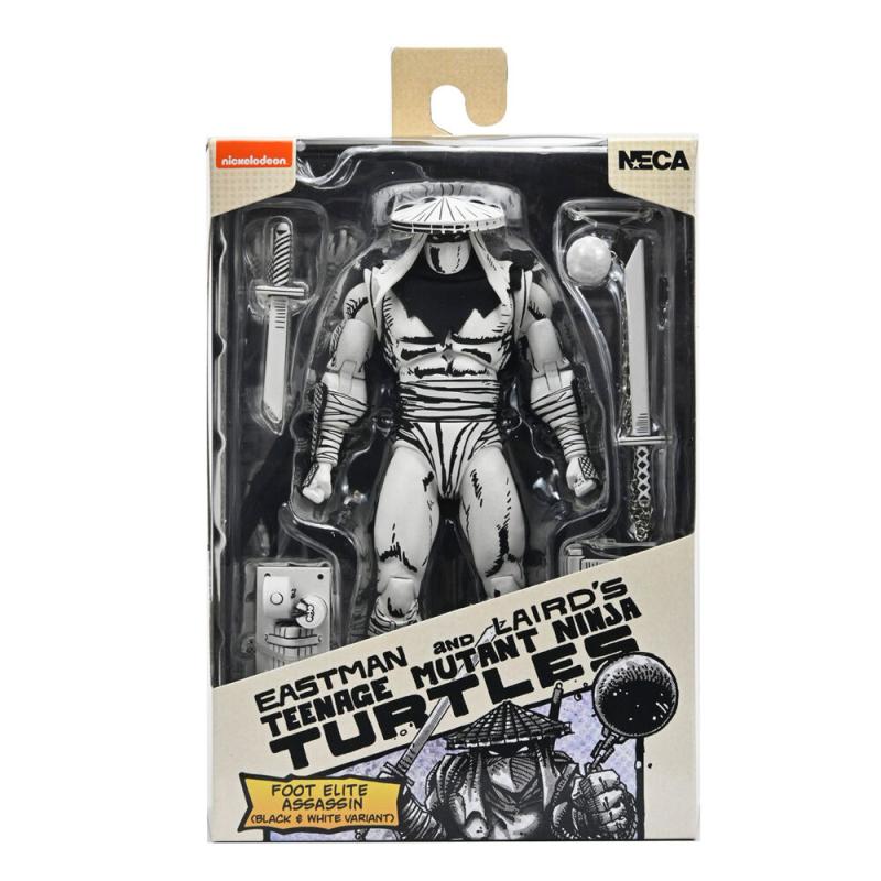 Figura Foot Elite Assassin Black &#38; White Teenage Mutant Tortugas Ninja 18cm