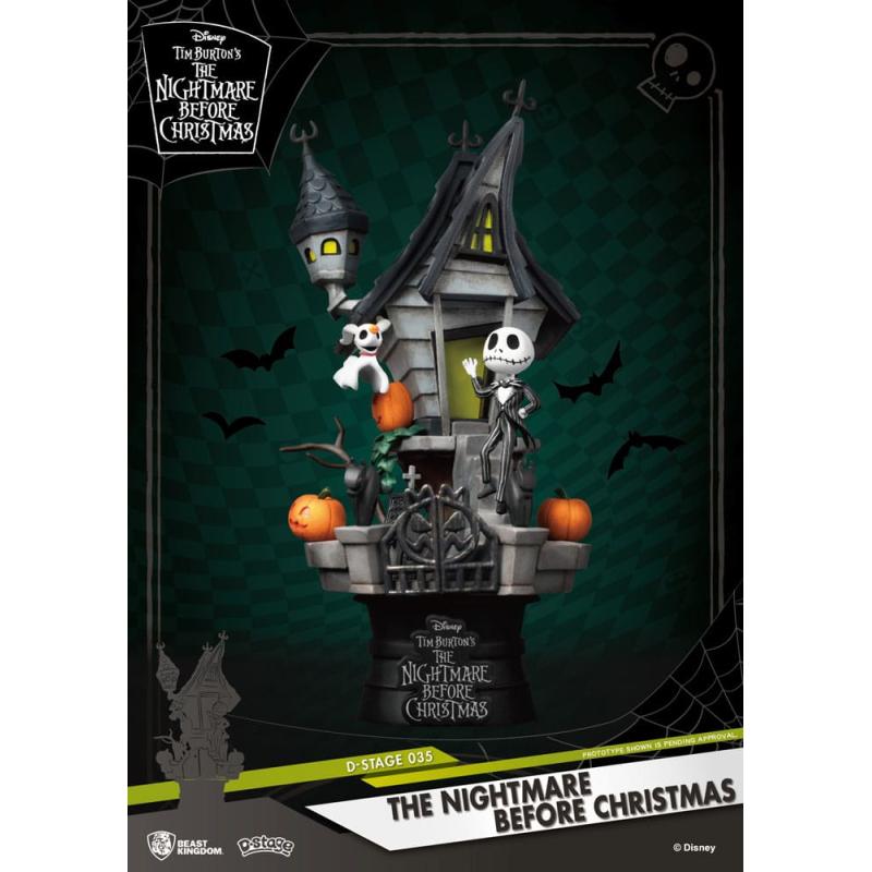 Pesadilla antes de Navidad Diorama PVC D-Stage Jack's Haunted House 15 cm