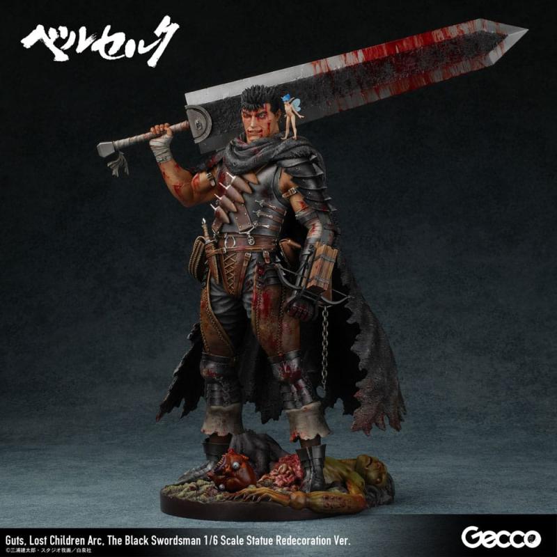 Berserk Estatua 1/6 Guts Lost Children Arc The Black Swordsman Redecoration Ver. 38 cm